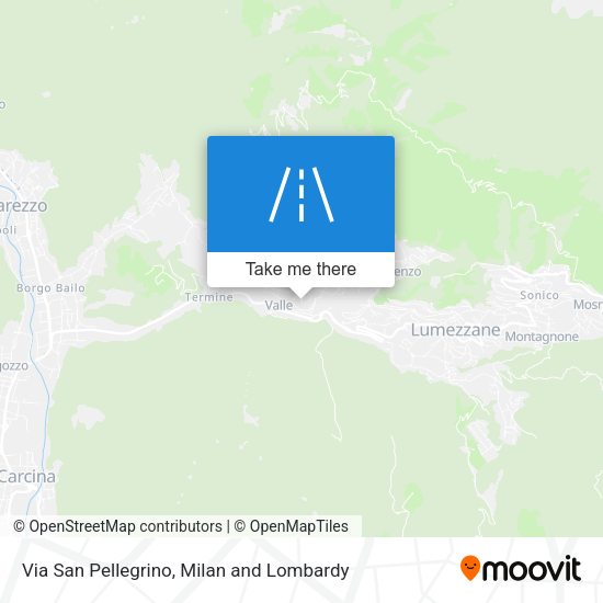 Via San Pellegrino map