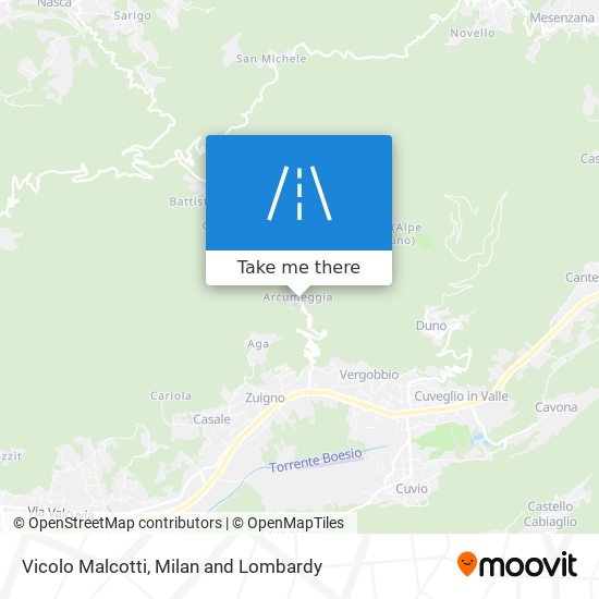 Vicolo Malcotti map