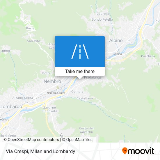 Via Crespi map