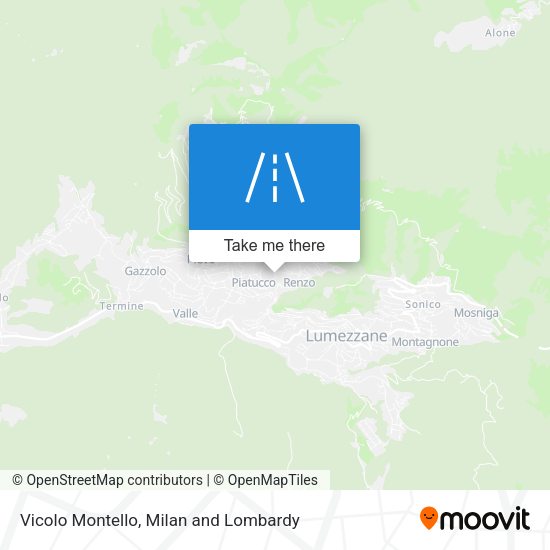 Vicolo Montello map