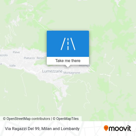Via Ragazzi Del 99 map
