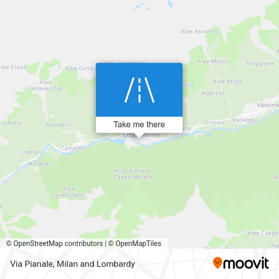 Via Pianale map