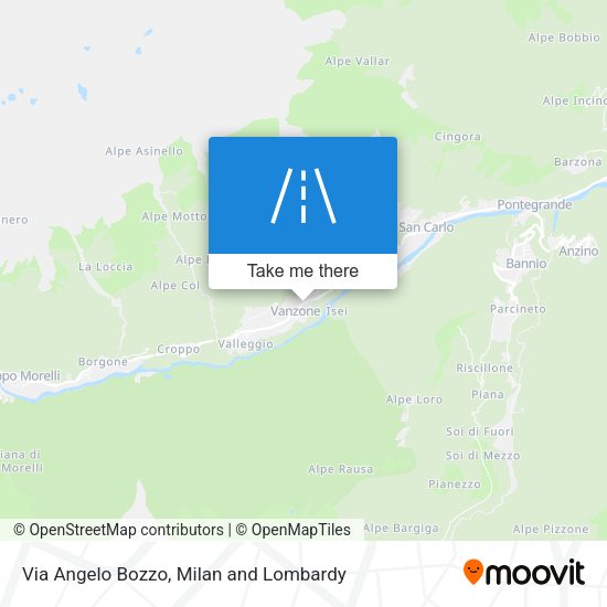 Via Angelo Bozzo map
