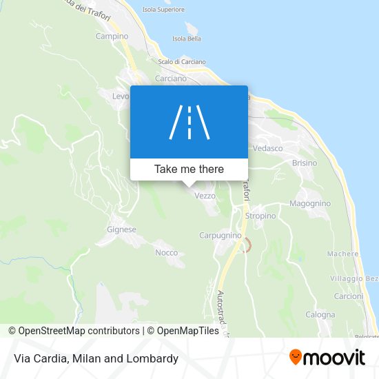 Via Cardia map
