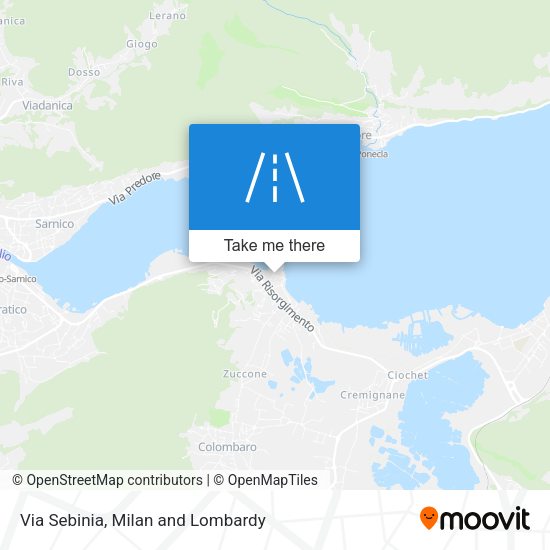 Via Sebinia map