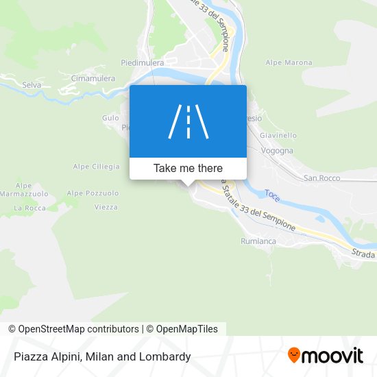 Piazza Alpini map