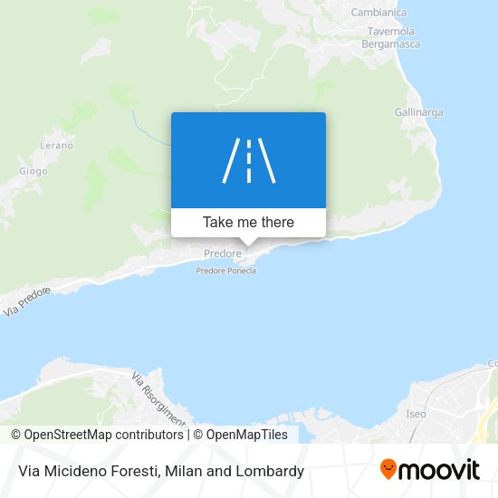 Via Micideno Foresti map