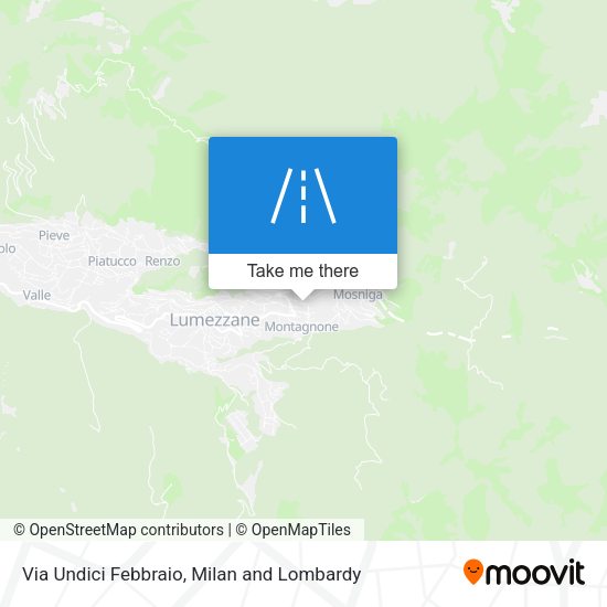Via Undici Febbraio map