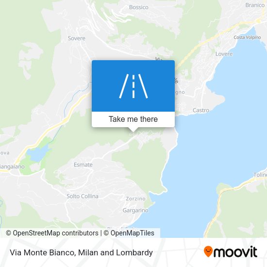 Via Monte Bianco map