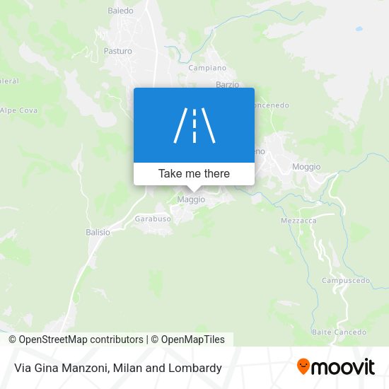 Via Gina Manzoni map