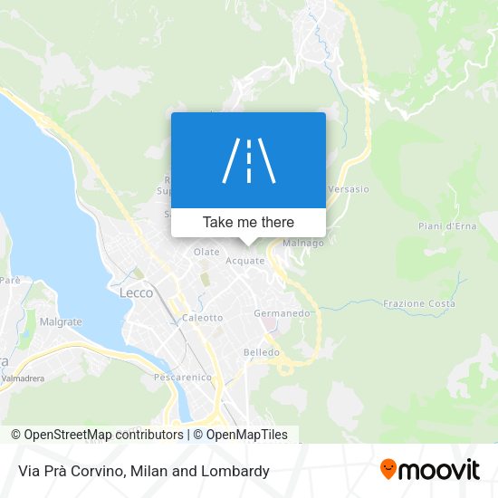 Via Prà Corvino map
