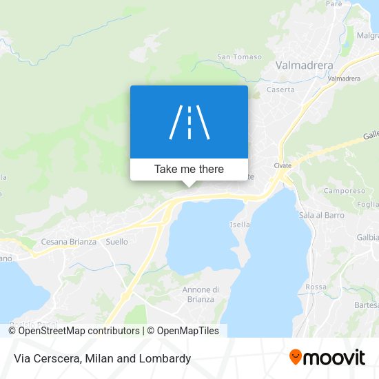 Via Cerscera map