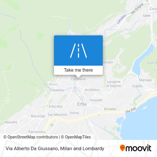 Via Alberto Da Giussano map