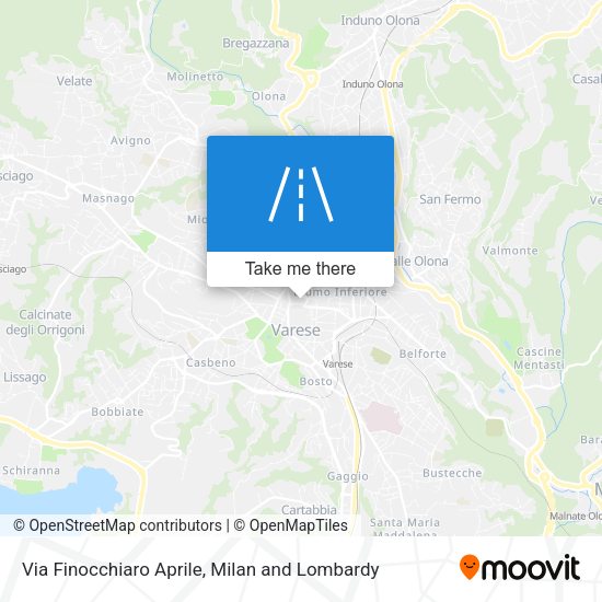 Via Finocchiaro Aprile map