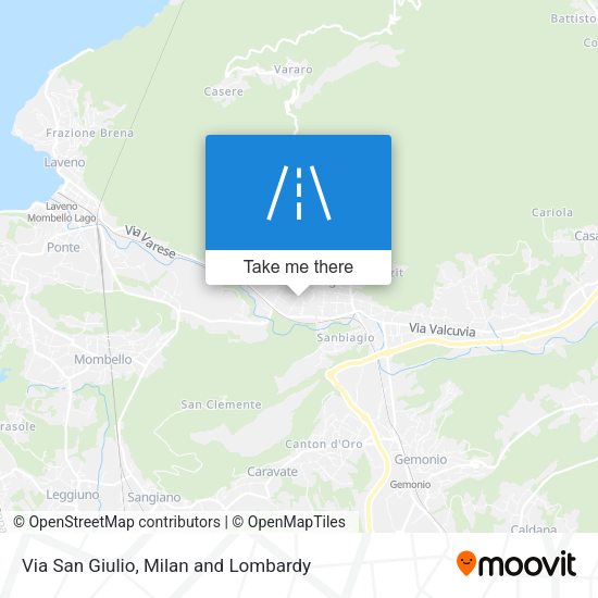 Via San Giulio map