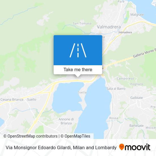 Via Monsignor Edoardo Gilardi map