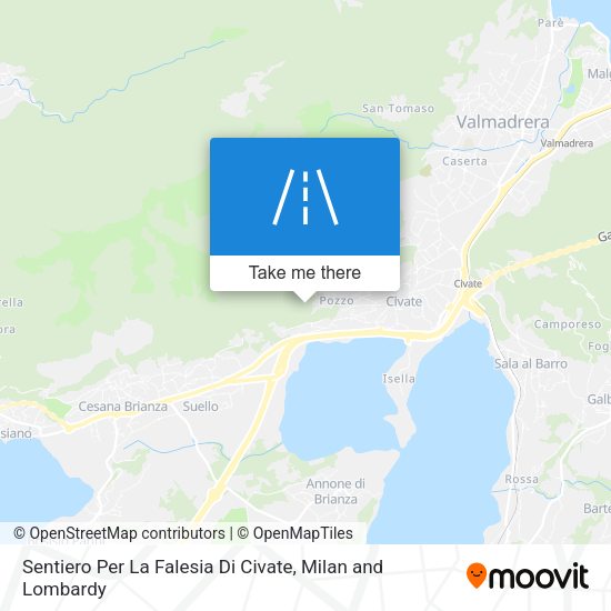 Sentiero Per La Falesia Di Civate map