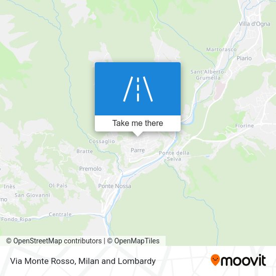 Via Monte Rosso map
