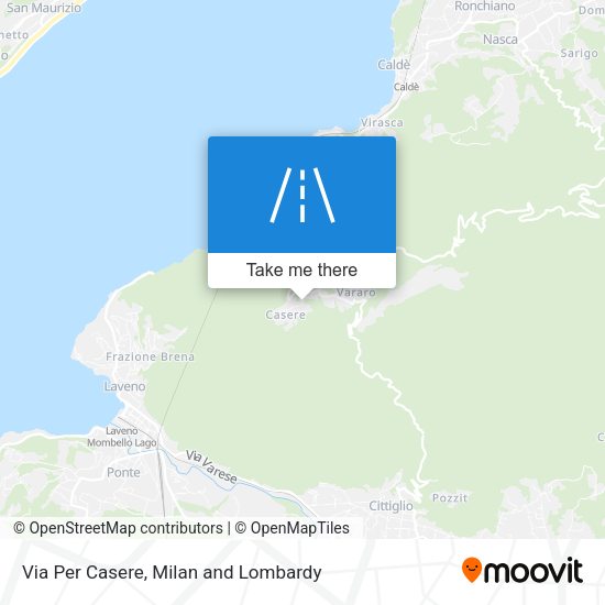 Via Per Casere map