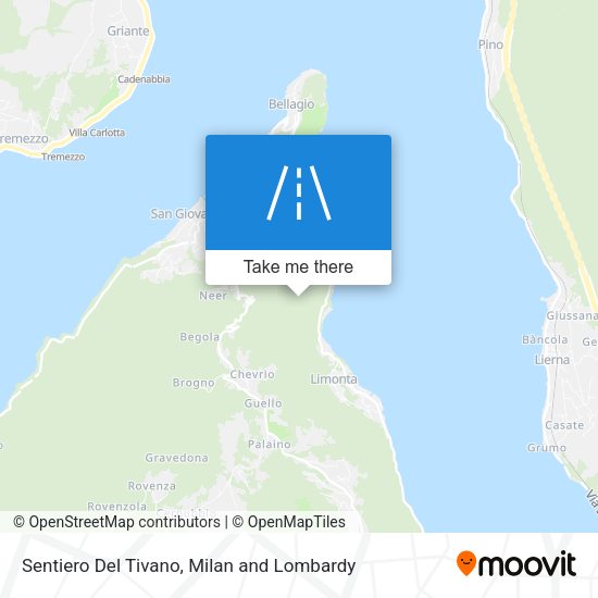 Sentiero Del Tivano map