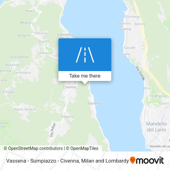 Vassena - Sumpiazzo - Civenna map