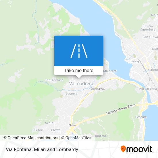Via Fontana map