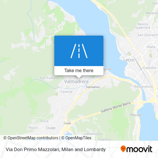Via Don Primo Mazzolari map