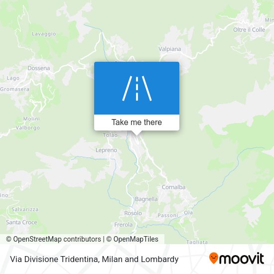 Via Divisione Tridentina map