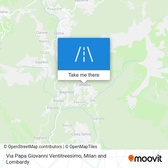 Via Papa Giovanni Ventitreesimo map