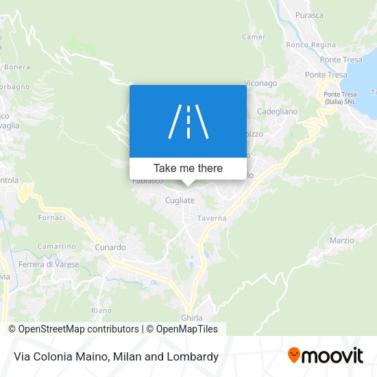 Via Colonia Maino map