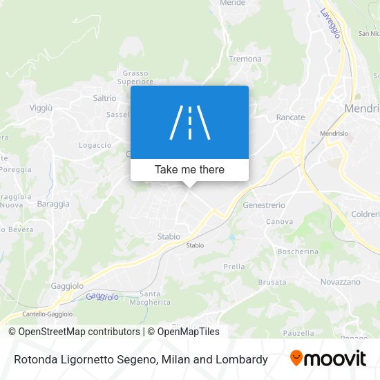 Rotonda Ligornetto Segeno map