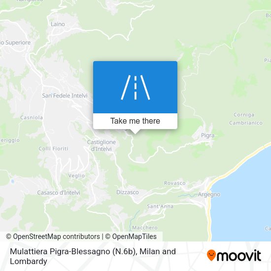 Mulattiera Pigra-Blessagno (N.6b) map