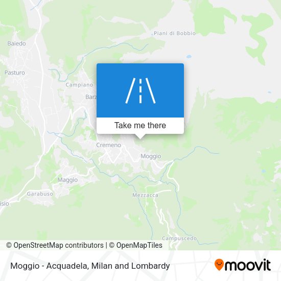 Moggio - Acquadela map