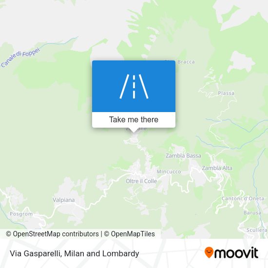 Via Gasparelli map