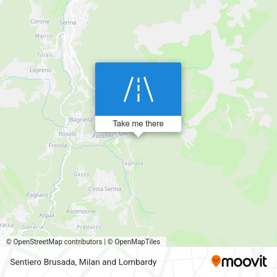 Sentiero Brusada map