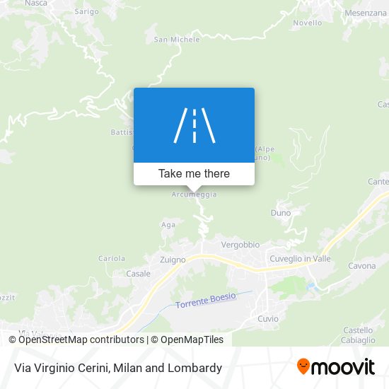 Via Virginio Cerini map