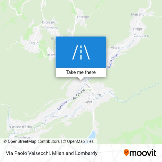 Via Paolo Valsecchi map