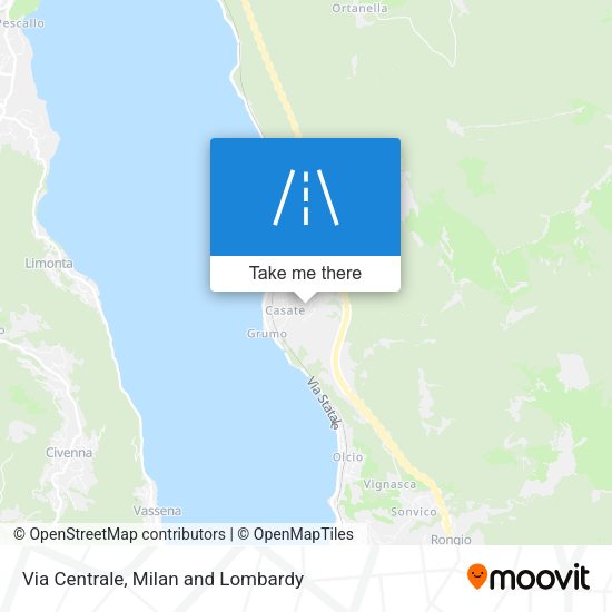 Via Centrale map