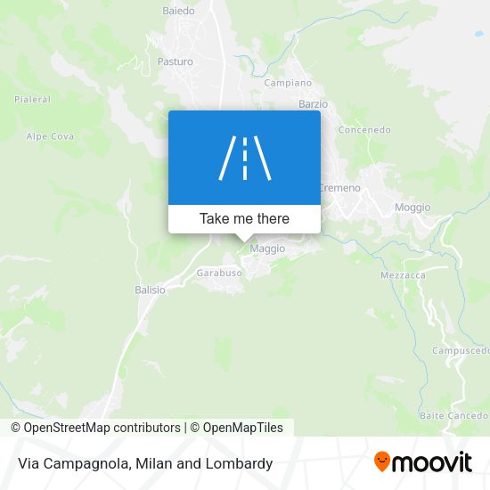 Via Campagnola map