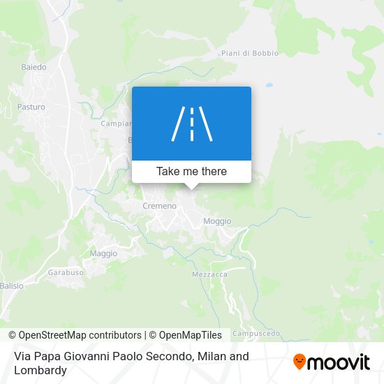 Via Papa Giovanni Paolo Secondo map