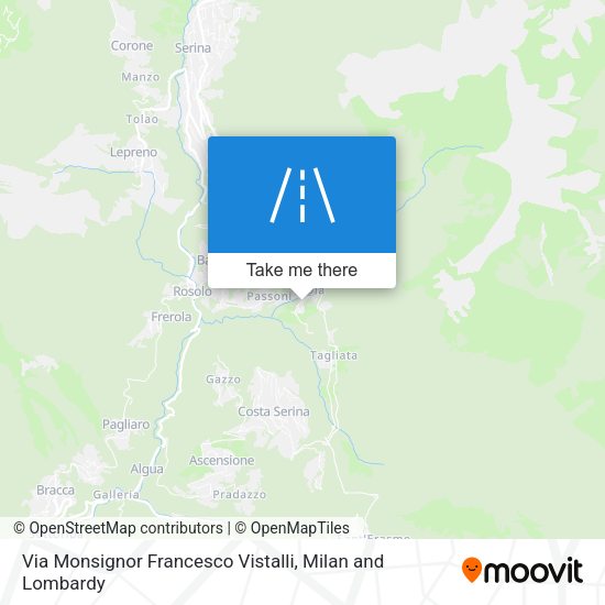 Via Monsignor Francesco Vistalli map