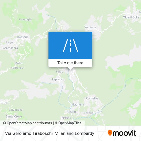 Via Gerolamo Tiraboschi map