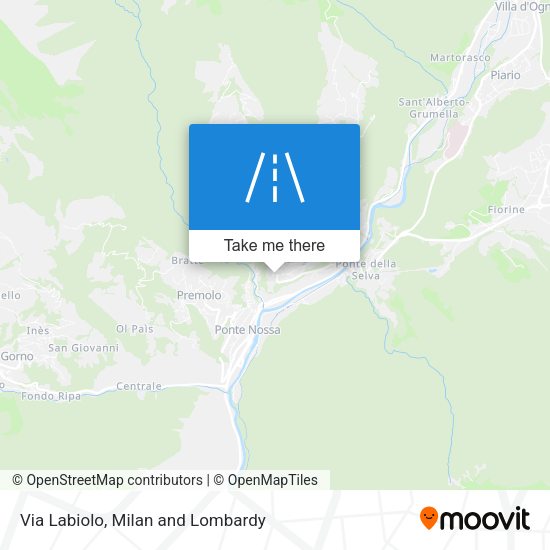Via Labiolo map