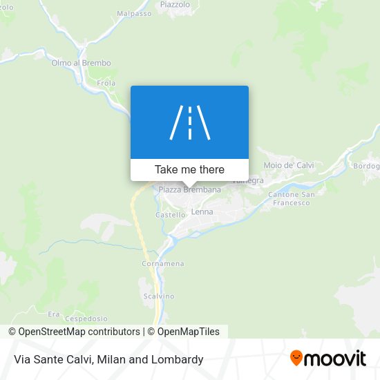 Via Sante Calvi map
