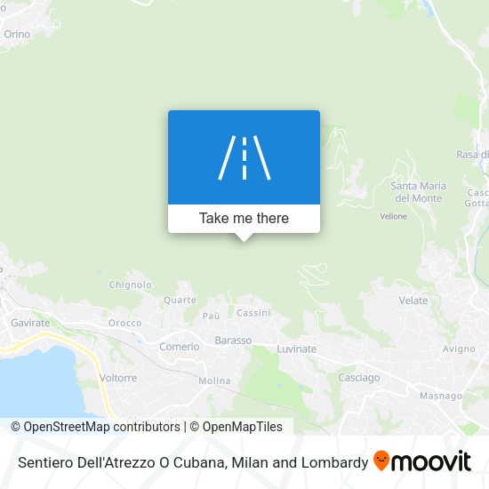 Sentiero Dell'Atrezzo O Cubana map