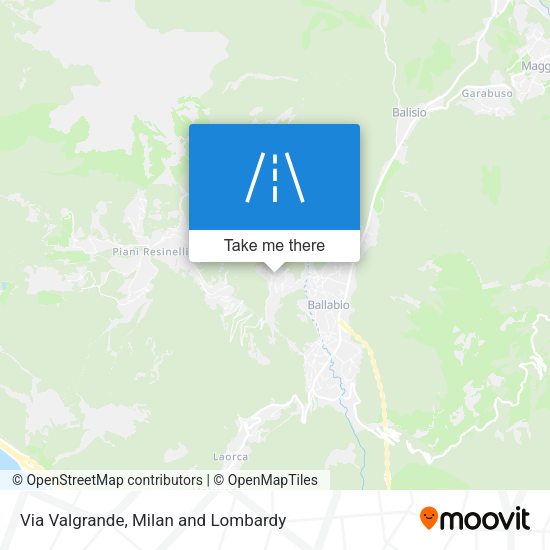 Via Valgrande map