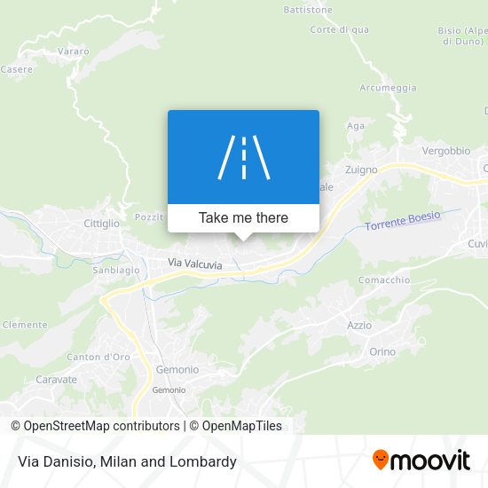 Via Danisio map