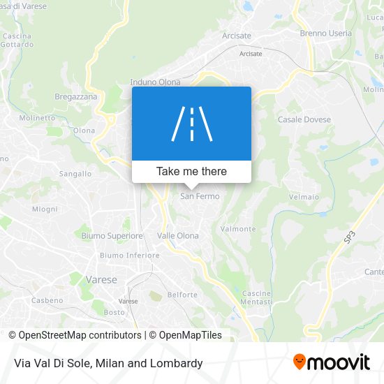 Via Val Di Sole map