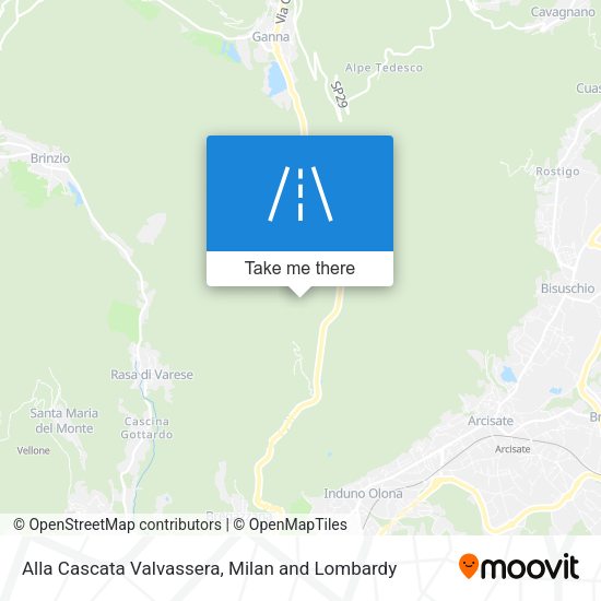 Alla Cascata Valvassera map