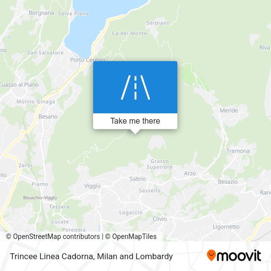 Trincee Linea Cadorna map